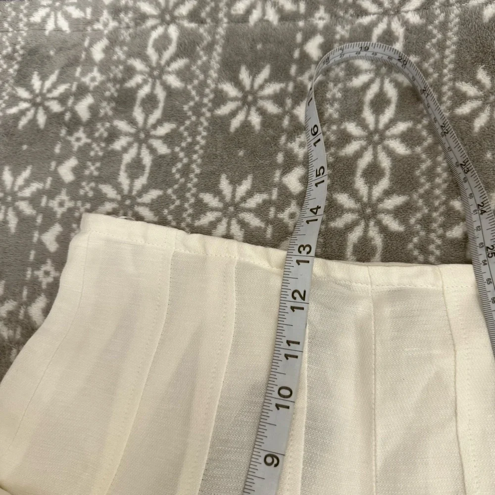 NWT Massimo Dutti Wide Leg Pleated Trousers White Size‎ 2 Minimalist Elegance - Picture 10 of 13